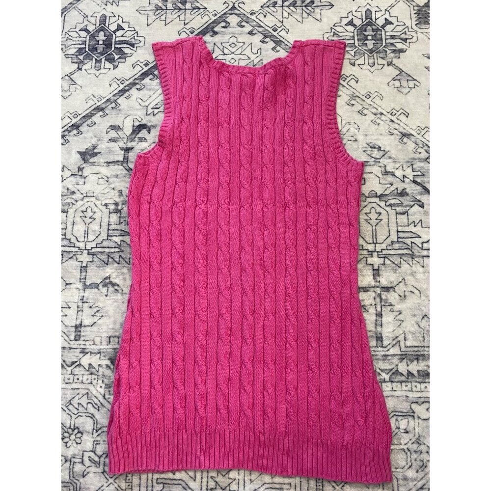 Vintage Gap Maternity Womens‎ Small Pink Cable Knit Sleeveless Sweater Vest - Picture 5 of 5